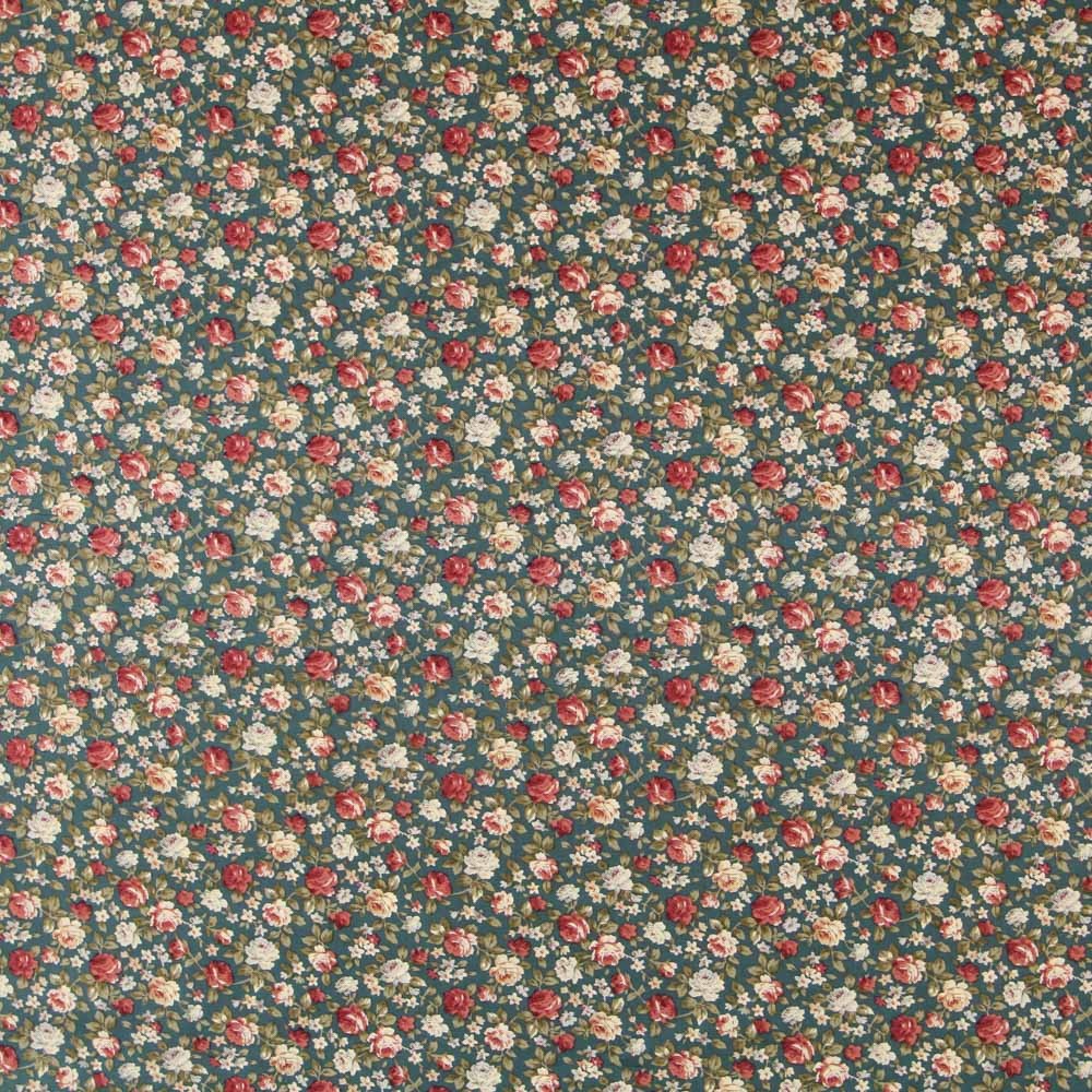 Popeline Florale Crétonne Verte - Ribes y Casals