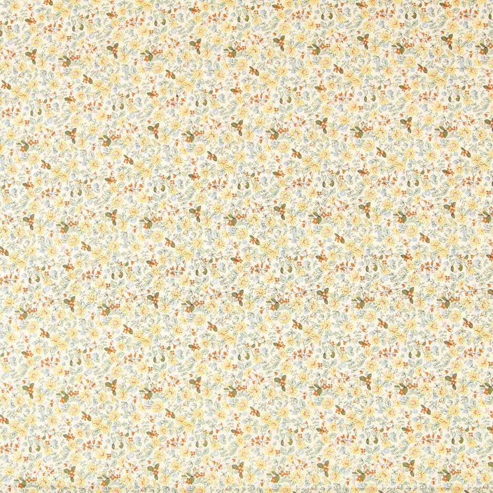 Popeline Fleurs Jaunes - Ribes y Casals