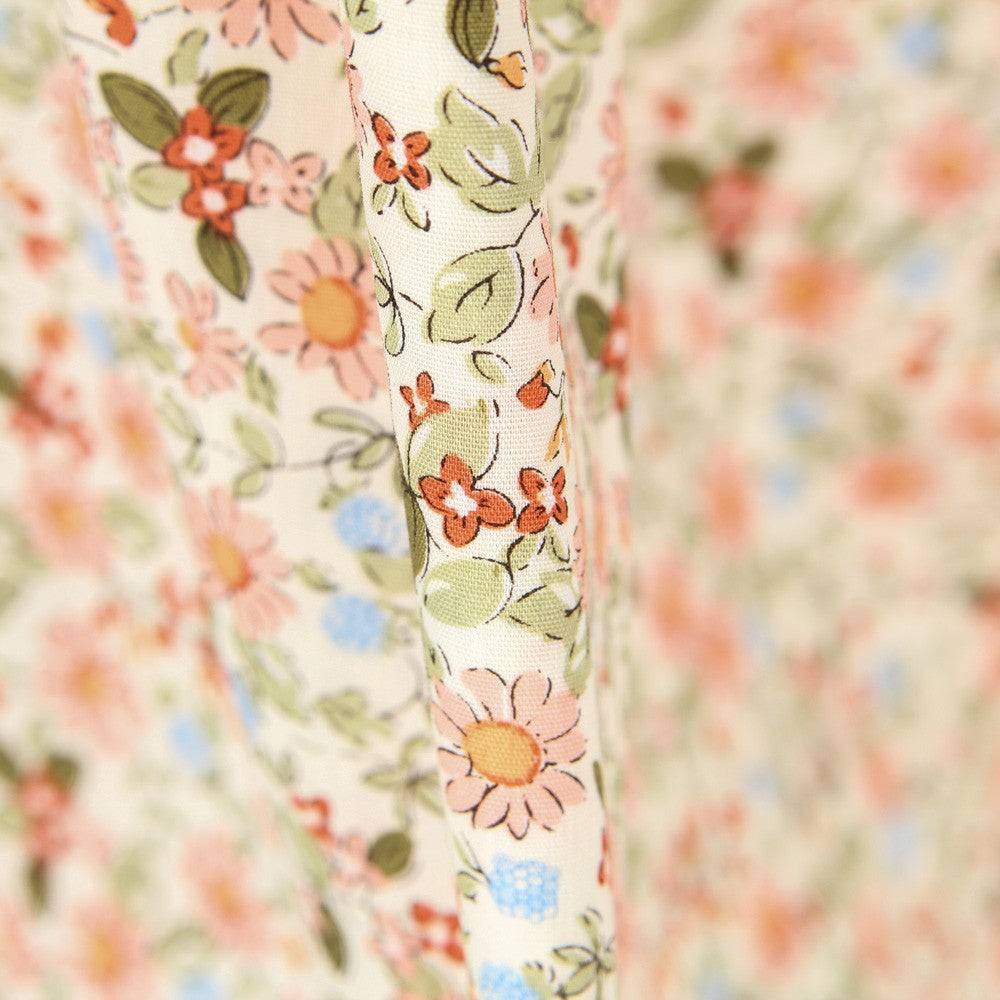 Popeline Fleurs Roses - Ribes y Casals