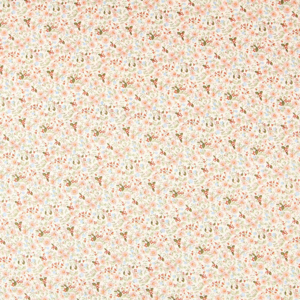 Popeline Fleurs Roses - Ribes y Casals