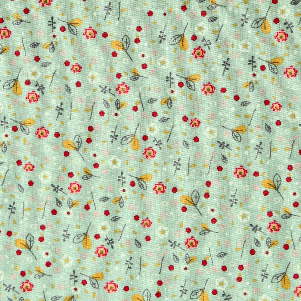 Popeline Organique Vert Menthe - Ribes y Casals