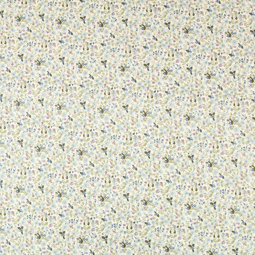 Popeline Fleurs Vertes - Ribes y Casals