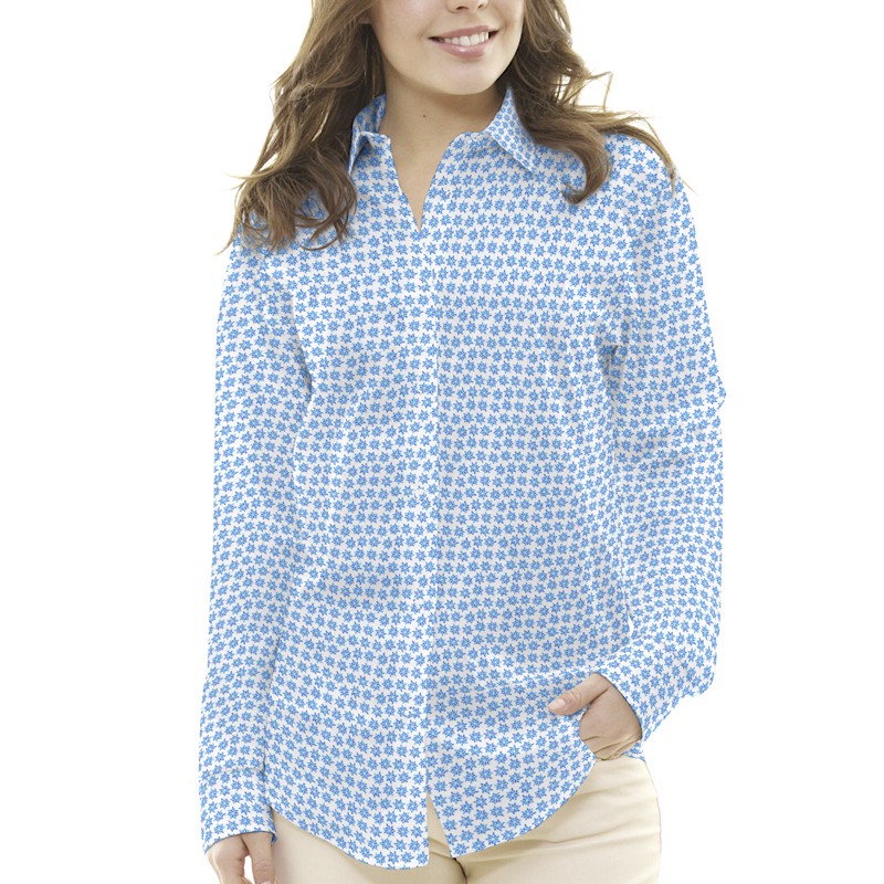 Popeline Fleurs Bleu - Ribes y Casals