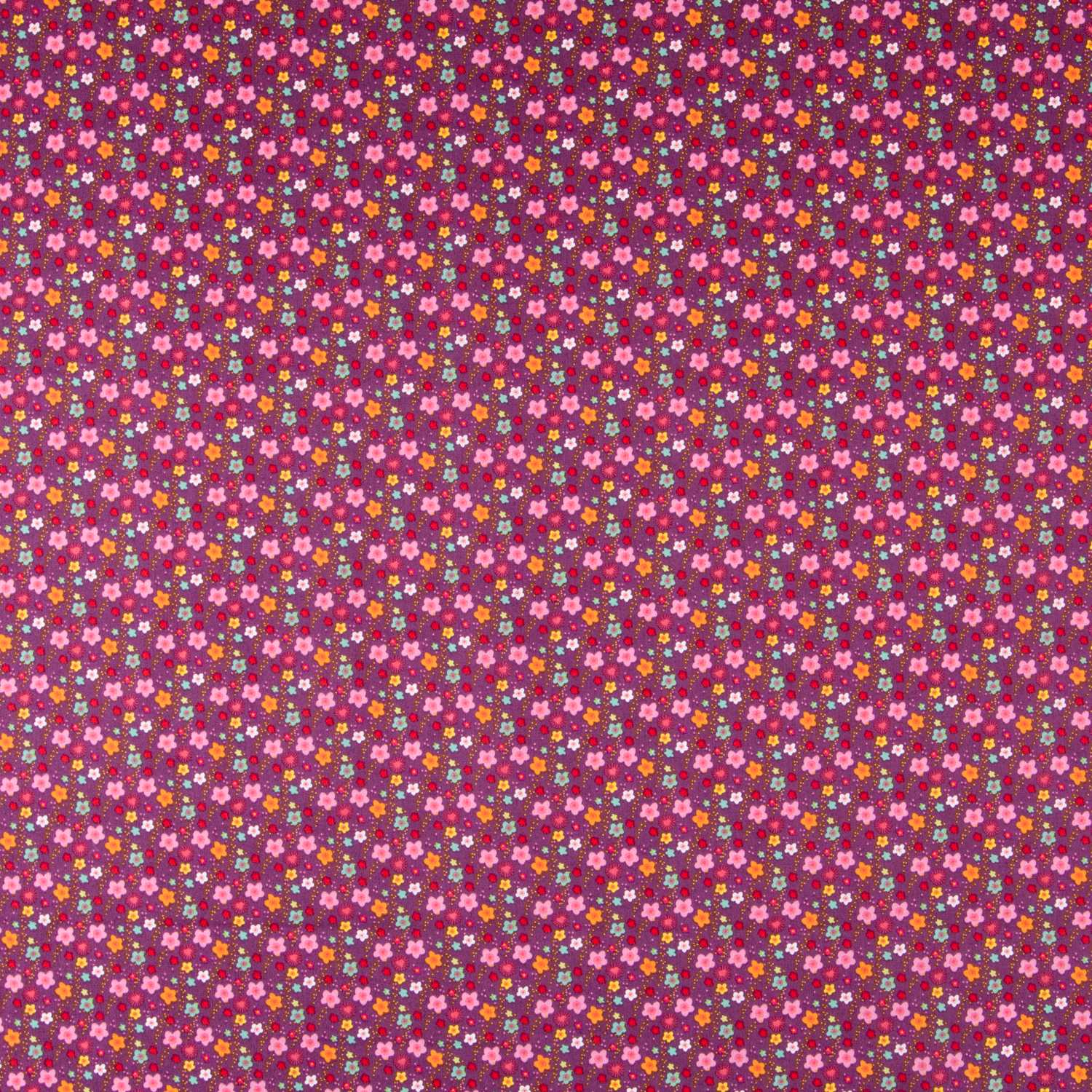 Popeline Fleurs Violettes - Ribes y Casals