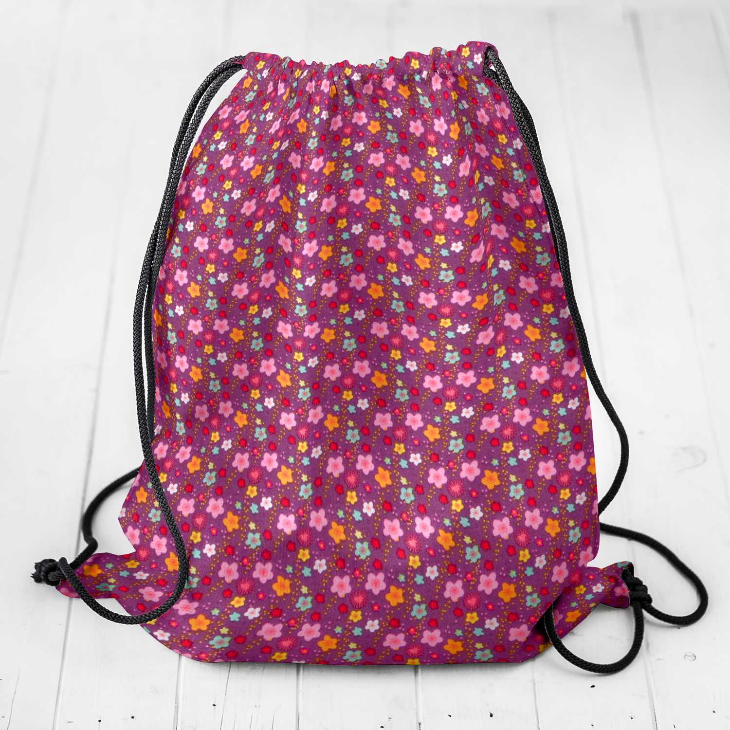 Popeline Fleurs Violettes - Ribes y Casals