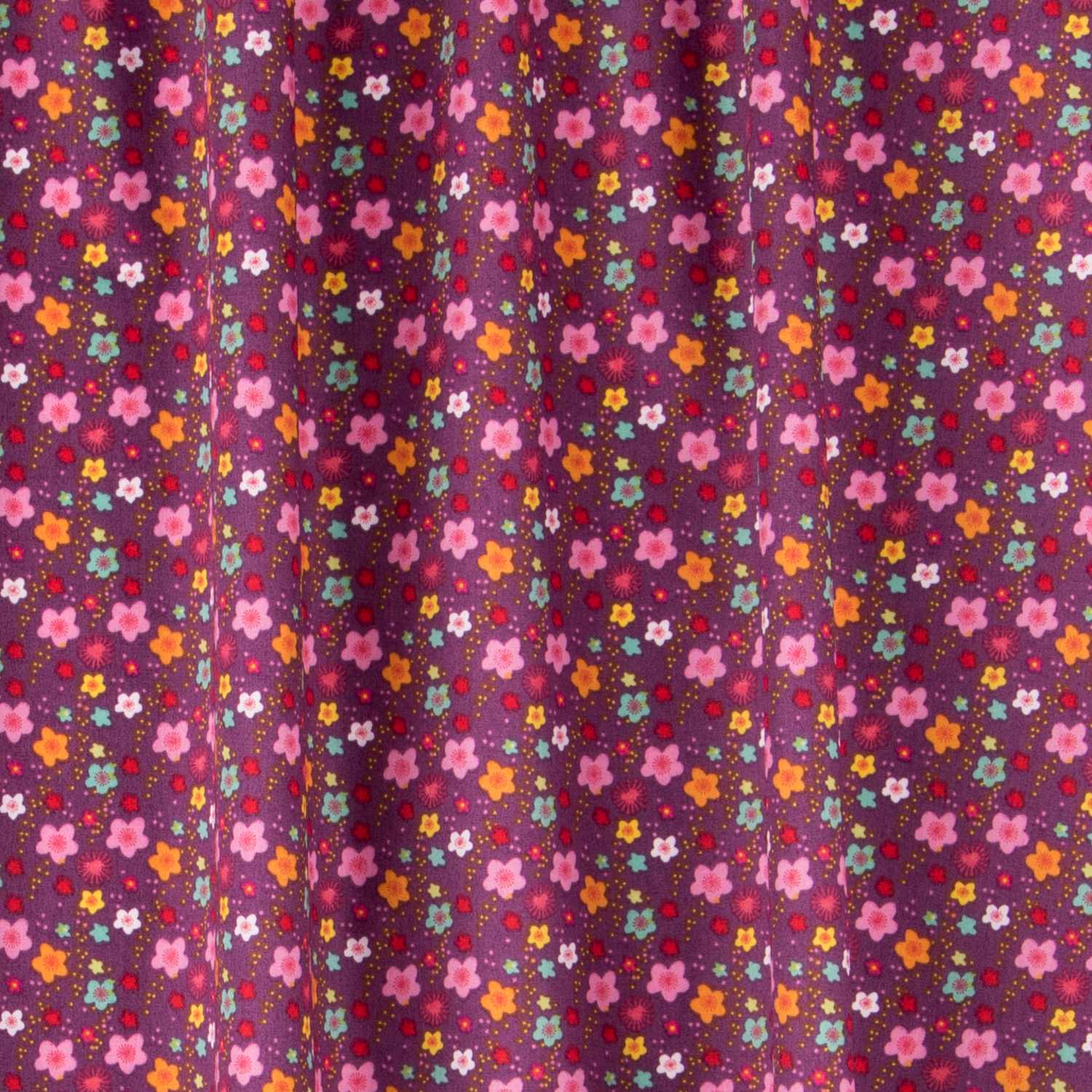 Popeline Fleurs Violettes - Ribes y Casals