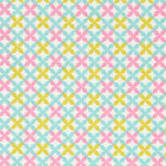 Popeline Rose Verte Géométrique - Ribes y Casals