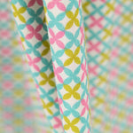 Popeline Rose Verte Géométrique - Ribes y Casals