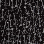 Popeline Guitarre Noir - Ribes y Casals