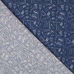 Popeline Fait Main Denim Bleu - Ribes y Casals