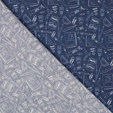 Popeline Fait Main Denim Bleu - Ribes y Casals