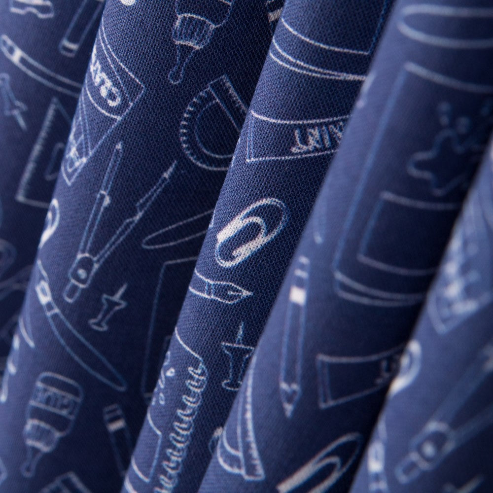 Popeline Fait Main Denim Bleu - Ribes y Casals