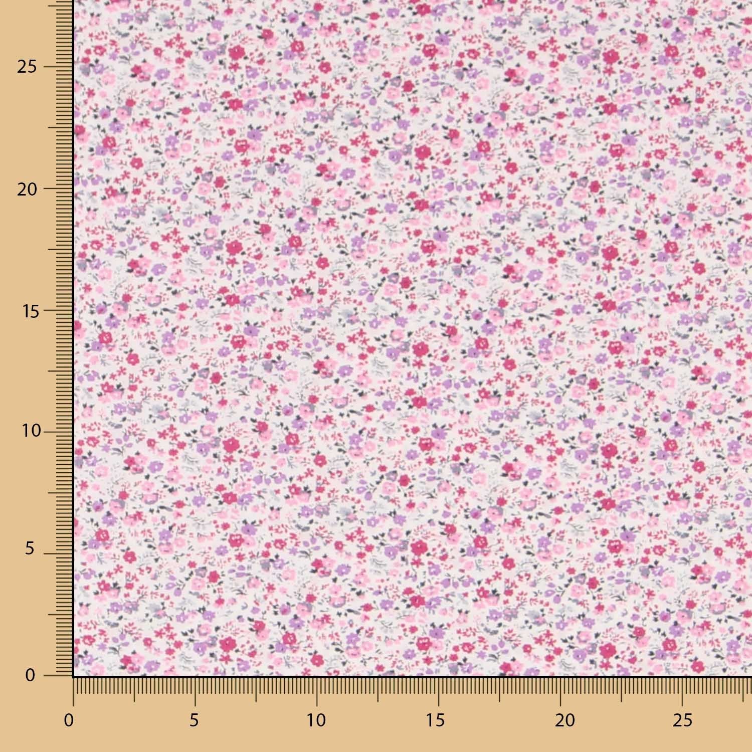 Popeline Rose Happy Flowers - Ribes y Casals