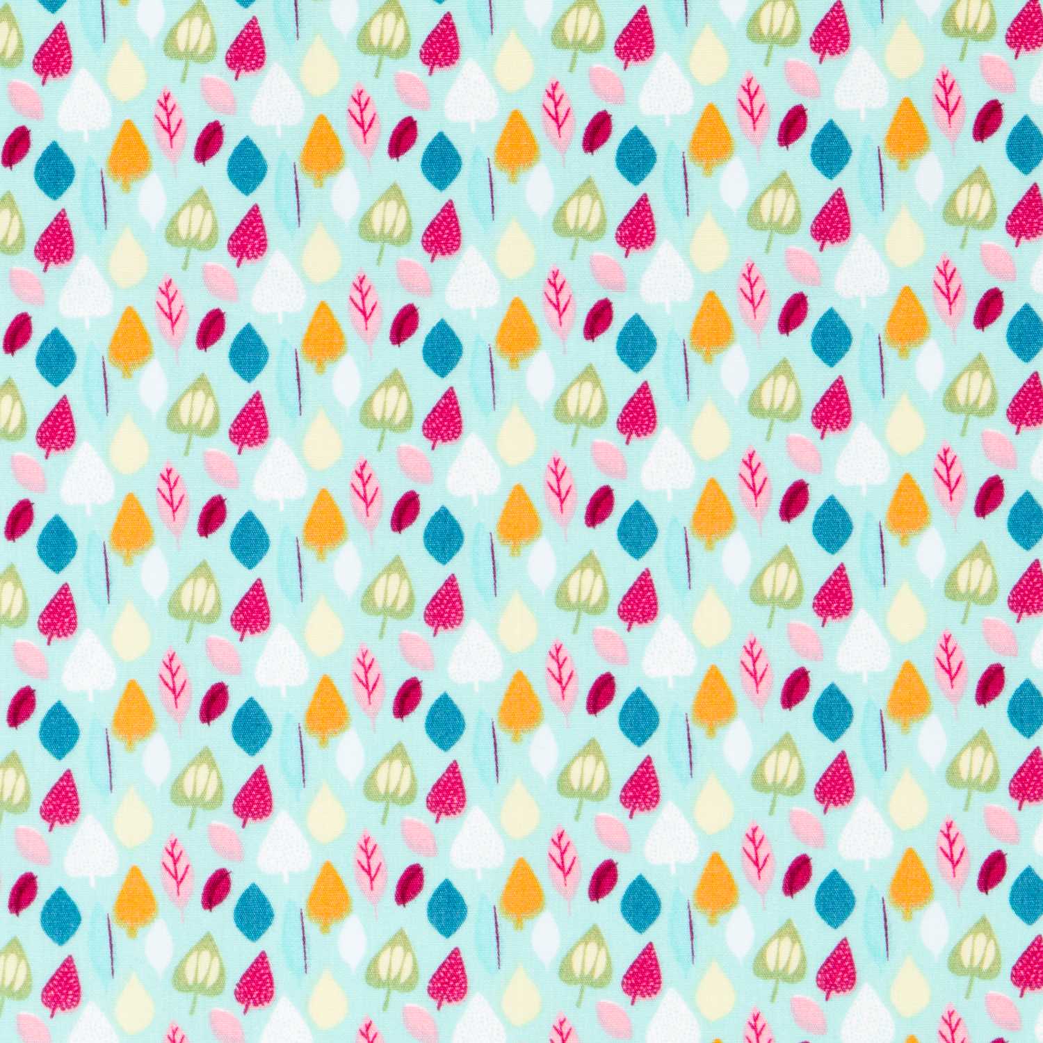 Popeline Feuilles Menthe - Ribes y Casals