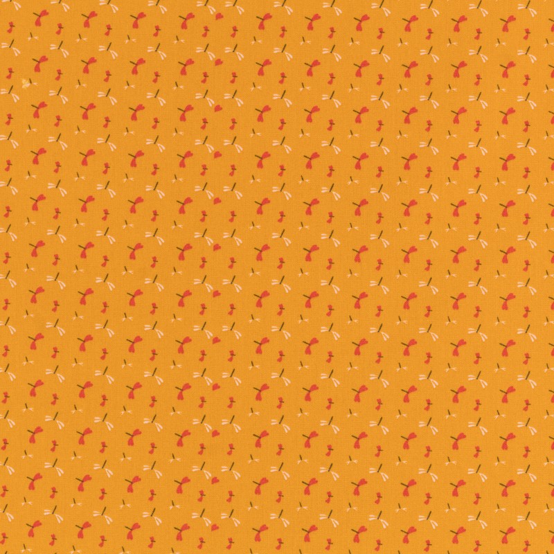 Popeline Enfant Libellule Moutarde - Ribes y Casals