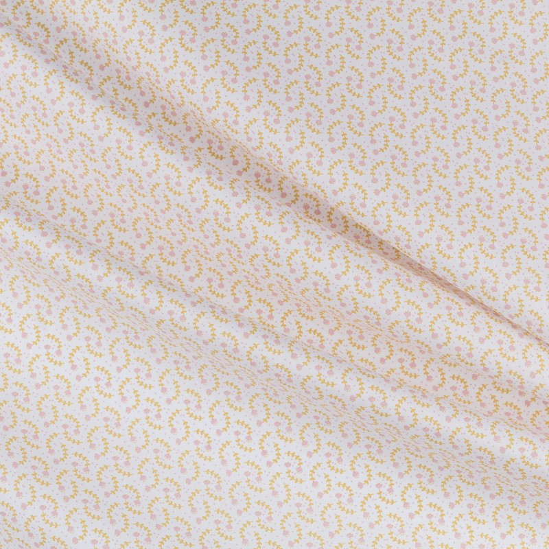 Popeline Enfant Roses Blanc - Ribes y Casals