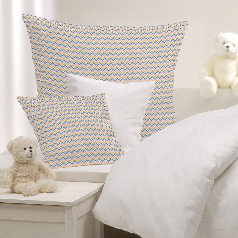 Popeline Enfant ZigZag Bleu - Ribes y Casals