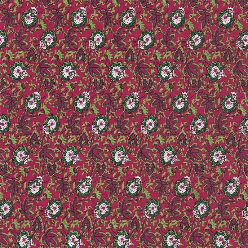 Popeline Liberty Fond Rouge - Ribes y Casals
