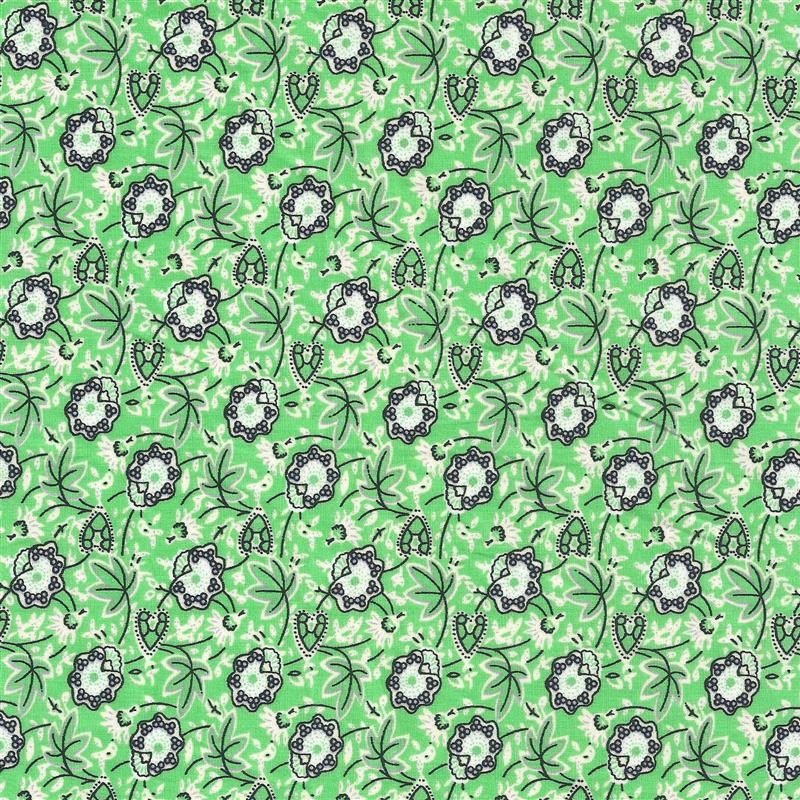 Popeline Liberty Fond Vert - Ribes y Casals