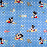 Tissu Coton Feuille Vigne Bleu Marine - Ribes y Casals