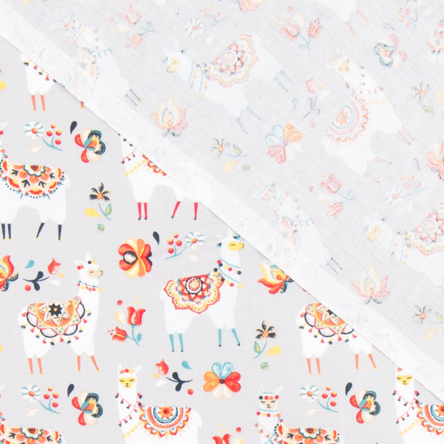 Popeline Lamas Gris - Ribes y Casals