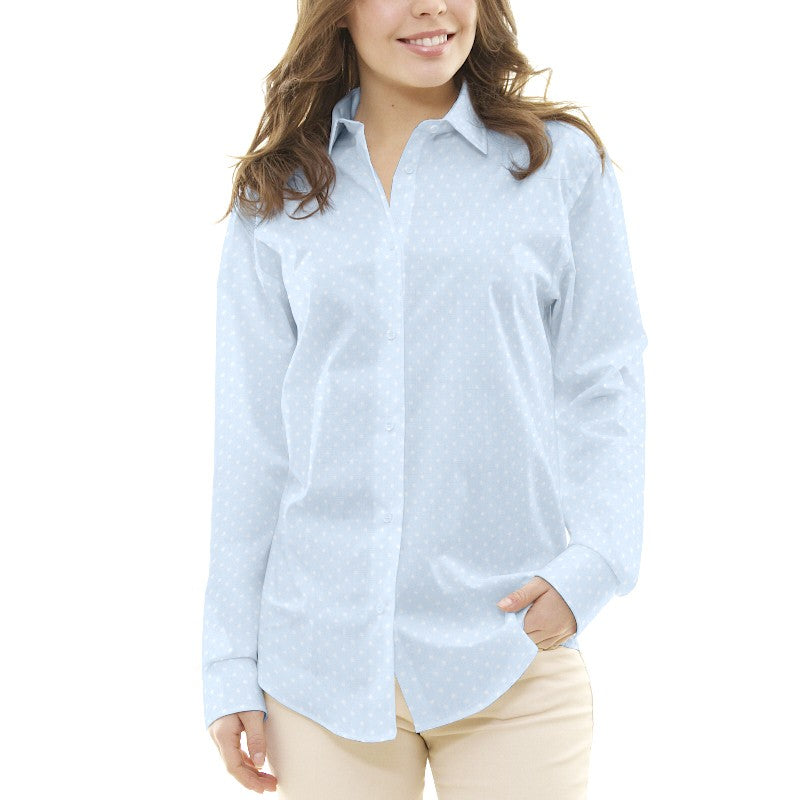 Popeline Pois Aiguille Celeste - Ribes y Casals