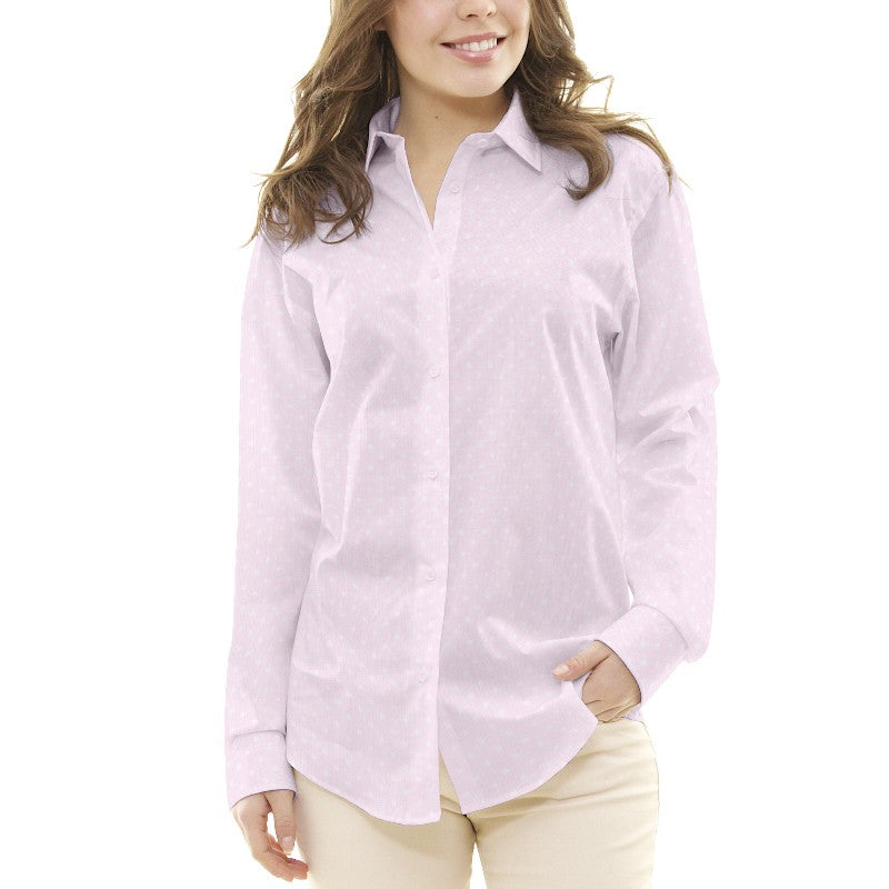 Popeline Pois Aiguille Rose - Ribes y Casals