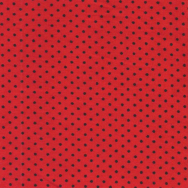Popeline Pois Rouge Noir - Ribes y Casals