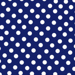 Popeline à Pois Sevillanes Fond Bleu Soutenu - Ribes y Casals
