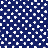 Popeline à Pois Sevillanes Fond Bleu Soutenu - Ribes y Casals