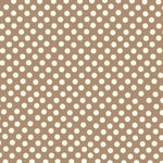 Popeline à Pois Flamenco Fond Beige 6mm - Ribes y Casals