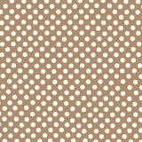 Popeline à Pois Flamenco Fond Beige 6mm - Ribes y Casals
