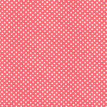 Popeline à Pois Flamenco Fond Corail 2mm - Ribes y Casals