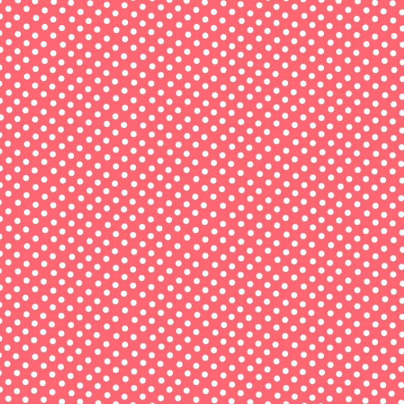 Popeline à Pois Flamenco Fond Corail 2mm - Ribes y Casals