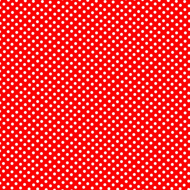 Popeline à Pois Flamenco Fond Rouge 2mm - Ribes y Casals