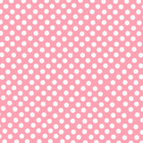 Popeline à Pois Flamenco Fond Rose Bébé 7mm - Ribes y Casals