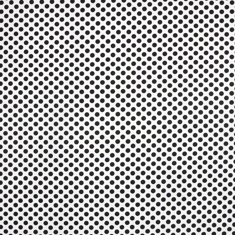 POPELINE À POIS Noirs 15 mm - Ribes y Casals