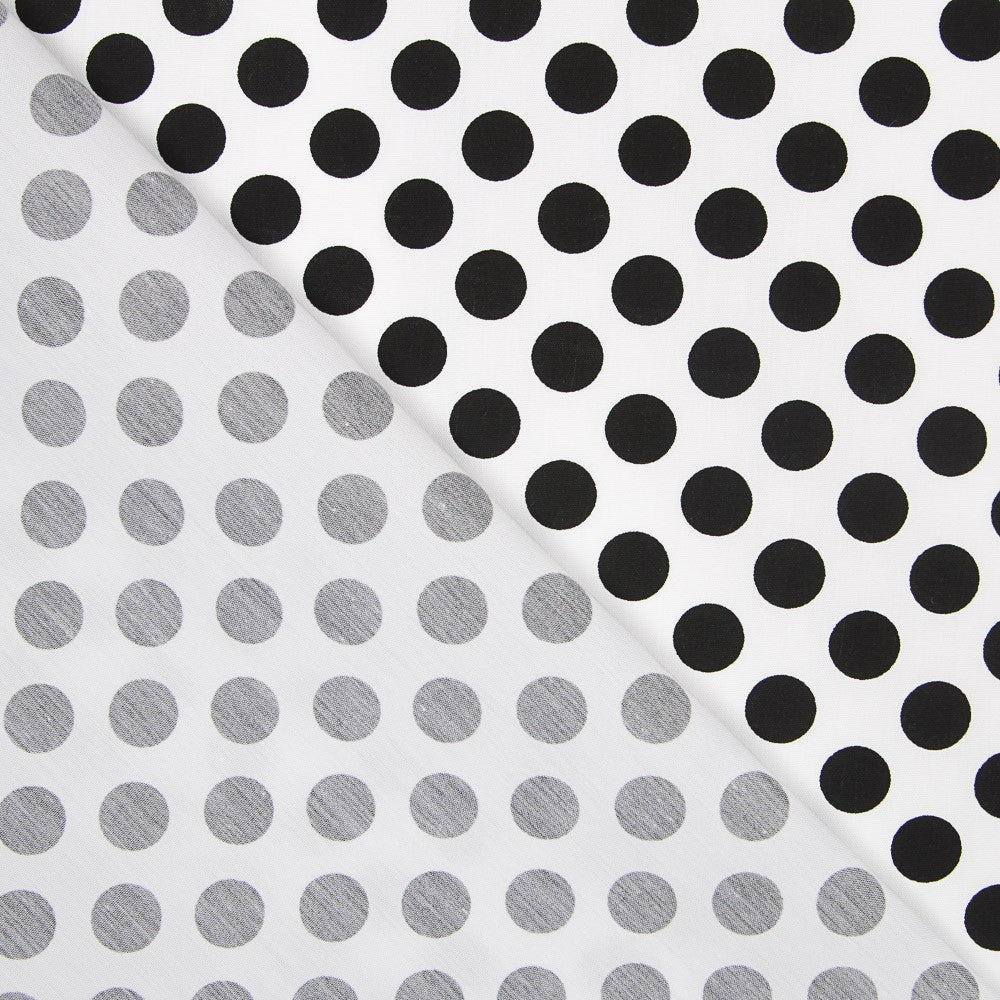 POPELINE À POIS Noirs 15 mm - Ribes y Casals