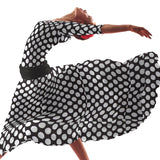 Popeline à Pois Flamenco Noir 60mm - Ribes y Casals