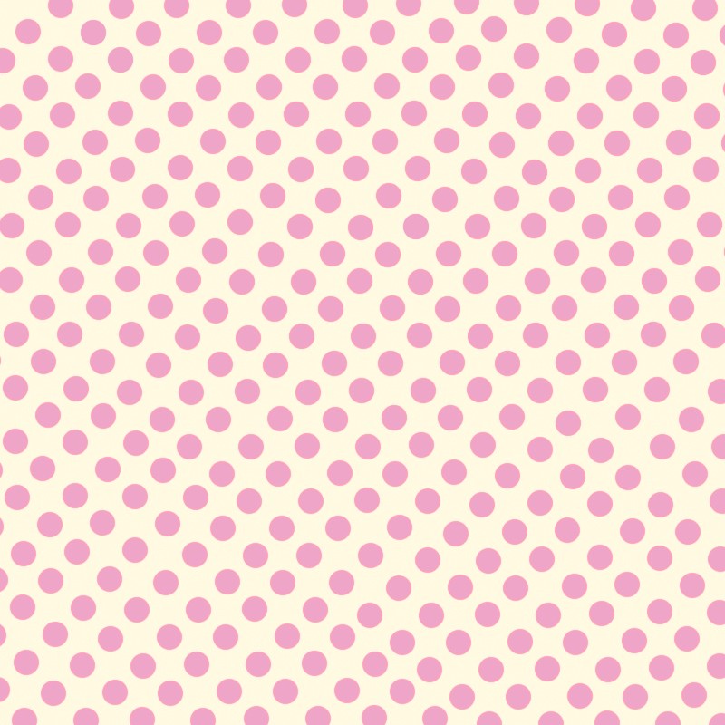 Popeline à Pois Flamenco Rose 6mm - Ribes y Casals