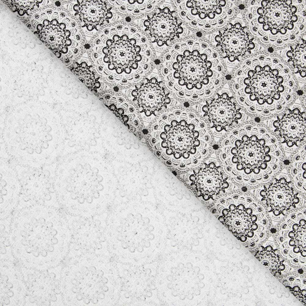 Popeline Grise Mandala - Ribes y Casals