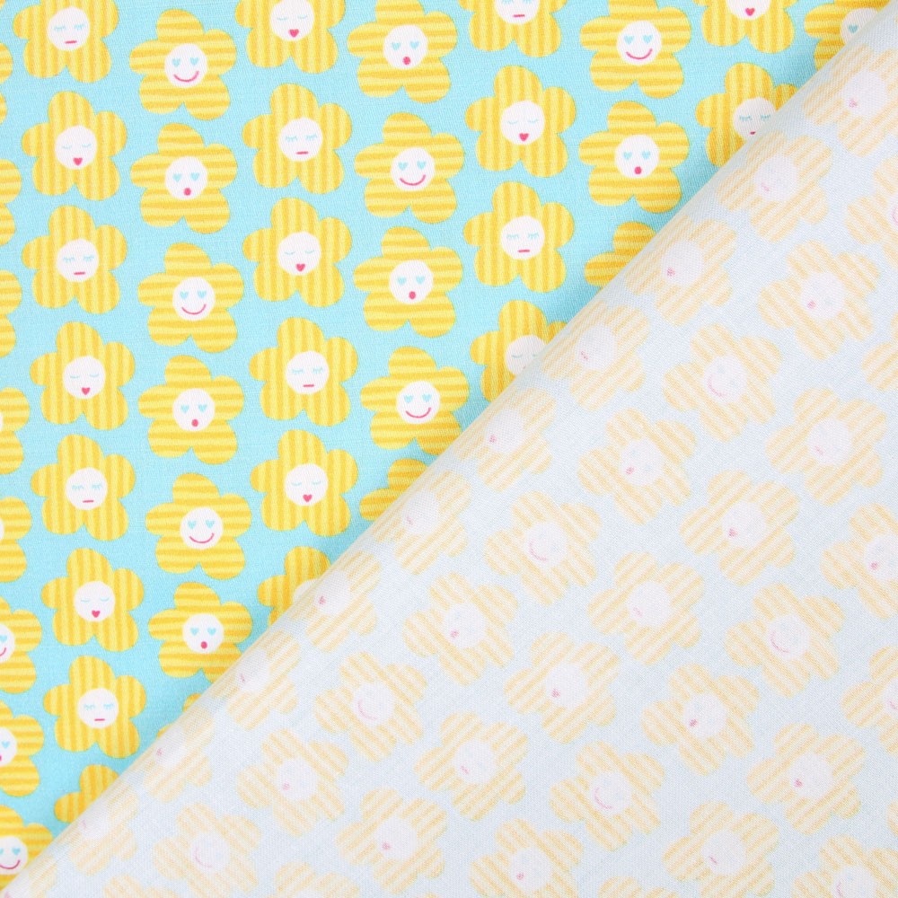 Popeline Marguerites Jaunes - Ribes y Casals