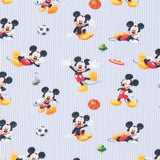 Popeline Mickey Mouse Rayures - Ribes y Casals