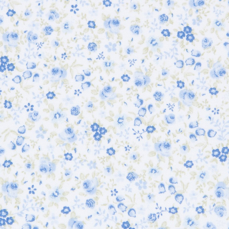 Popeline Mini Bouquet Bleu - Ribes y Casals