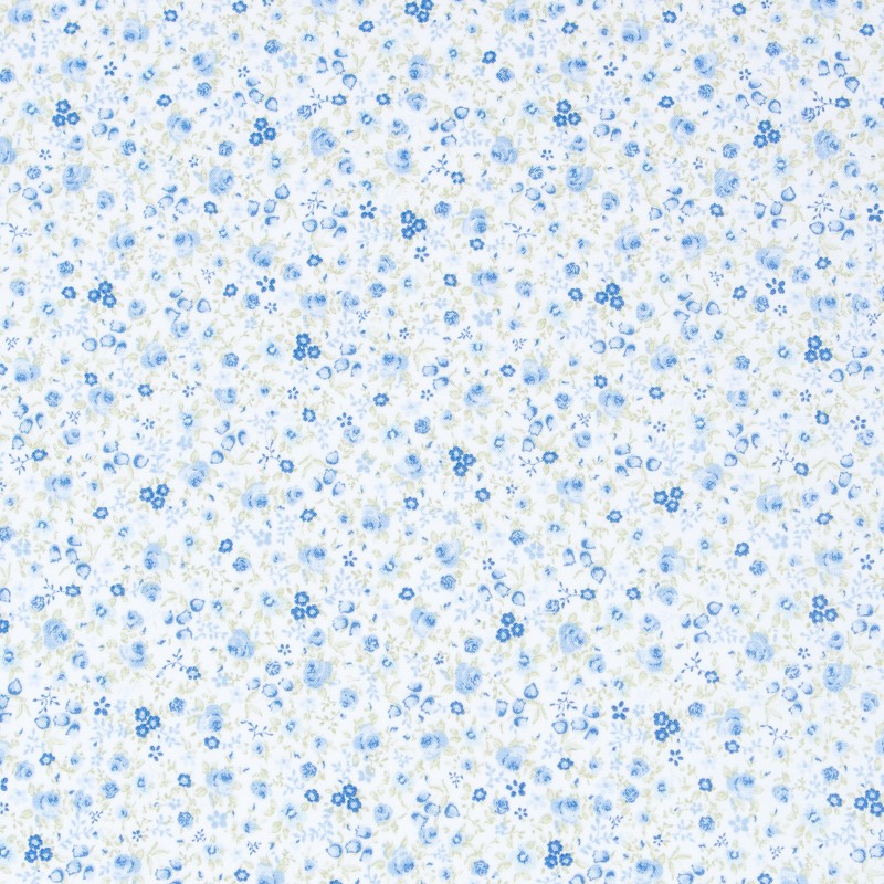 Popeline Mini Bouquet Bleu - Ribes y Casals