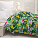 Tissu Coton Bleu Feuilles Maxi - Ribes y Casals