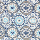 Popeline Mandala Bleu Mosaïque - Ribes y Casals