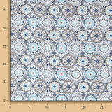 Popeline Mandala Bleu Mosaïque - Ribes y Casals