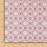 Popeline Mosaïque Mandala Rouge - Ribes y Casals