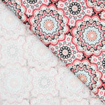 Popeline Mosaïque Mandala Rouge - Ribes y Casals